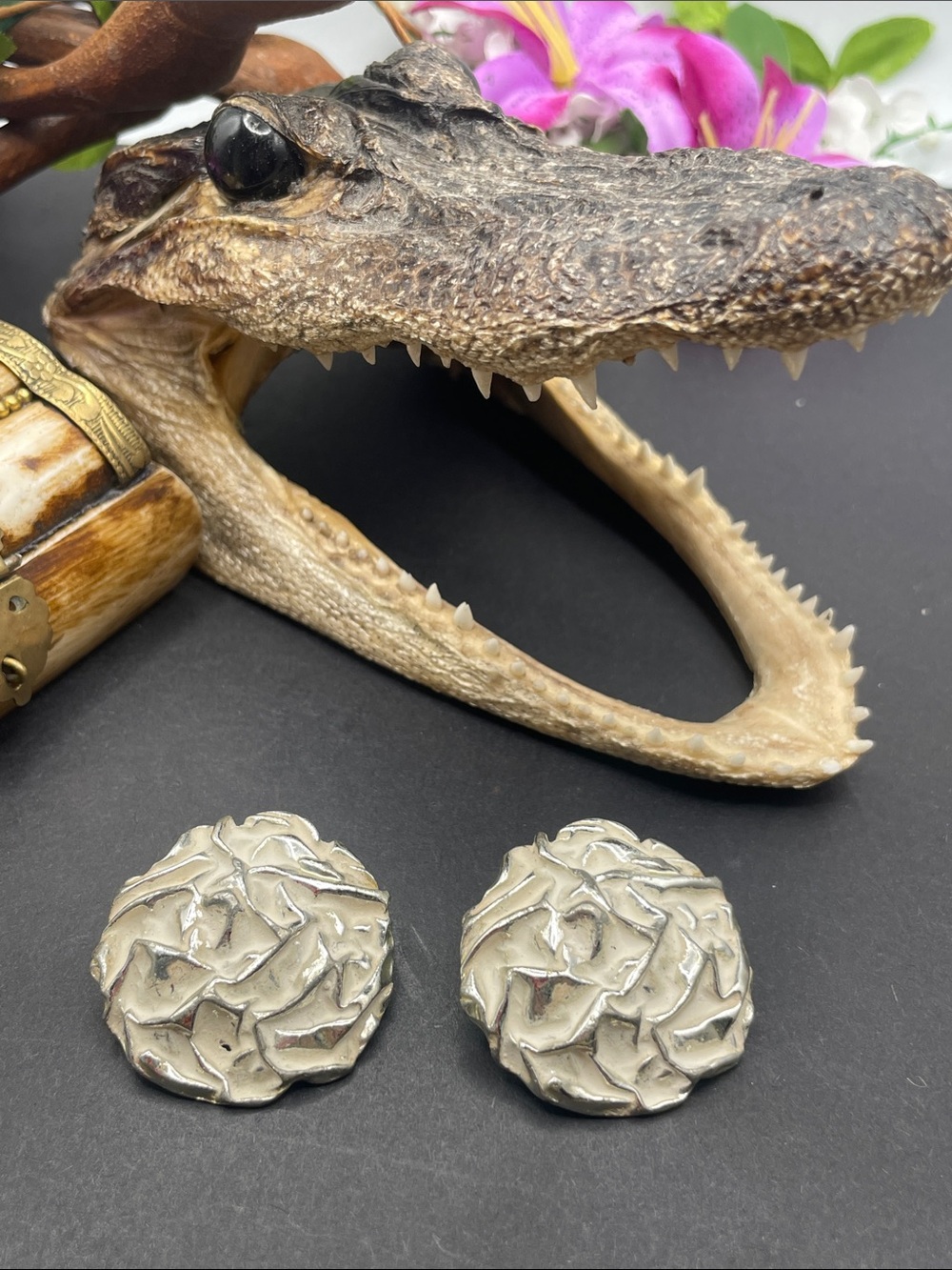 Sarah Coventry powder coated earrings vintage